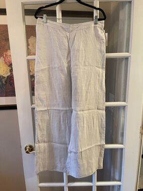 NWT Magaschoni linen pants in light dove gray in XL
